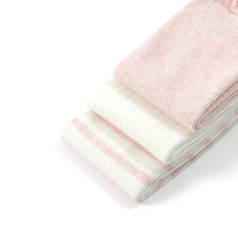 Jambières en coton avec genouillères pour bébé, jambières pour enfants, chaussettes chauffantes pour filles et garçons, 3 paires