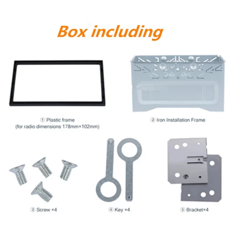 2Din Fittings Kit Radio Head Unit Installation Frame General 2Din Fittings Kit Automotive Radio Player Box