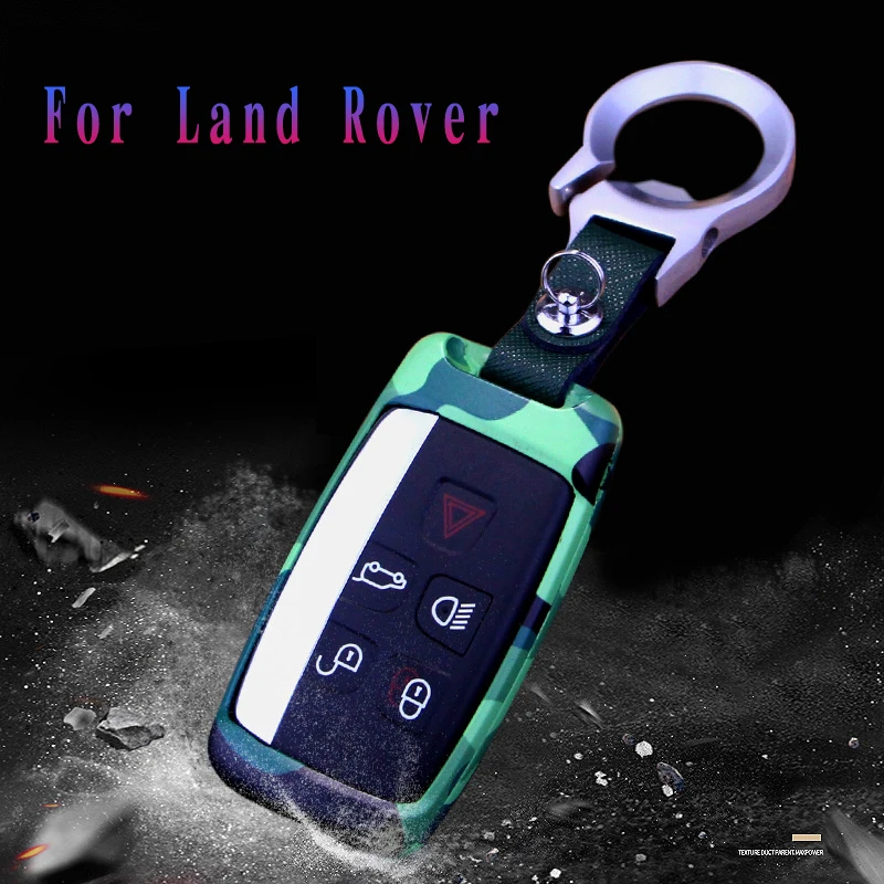 Camouflage series Galvanized Alloy Car Key Case Cover For Land Rover A9 Range Rover Sport Evoque Freelander 2 Jaguar XE XJ XJL