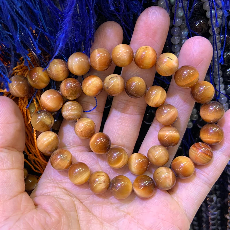 

8/10mm Natural Orange Tiger Eye Beads 15'' Round DIY Stone Loose Beads For Jewelry Making Beads Bracelet For Women Necklace Gift