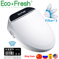 EcoFresh Smart toilet seat  Electric Bidet cover intelligent bidet heat clean dry Massage care for child woman the old