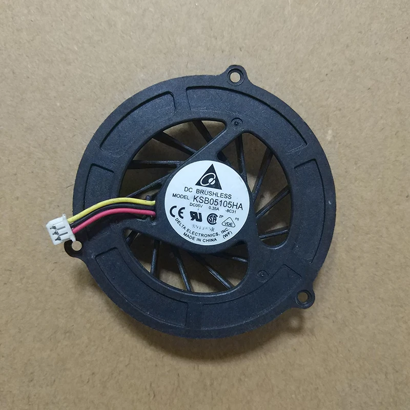 fan For HP G50 G70 G60 Compaq CQ50 CQ60 CQ70 489154-001 489126-001 KSB05105HA 8C31 DC5V 0.35A 3-wire 3-pin Fan