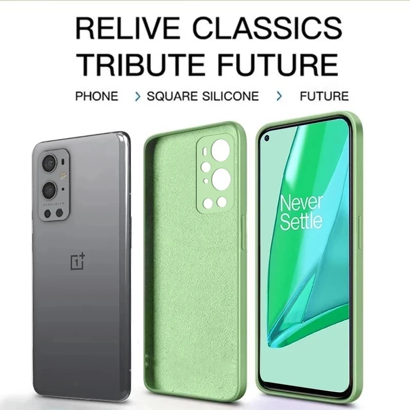 Funda de silicona líquida Original para Oneplus 9, 8, 7 Pro, parachoques de protección de lujo para Oneplus 9 Pro, 8T, 9R, 7, 8 Pro, One Plus, 9 RT