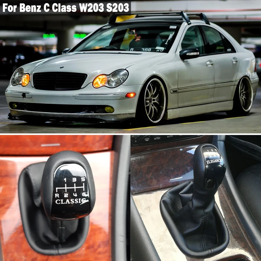 Manual Gear Stick Lever Shifter With Gaiter Boot Cover For Mercedes Benz C Class W203 W209 CLASSIC AVANTGARDE ELEGANCE 5 6 Speed