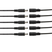 5/10Pcs Black 5.5 x 2.1mm DC Plug Jack Connector Cable Pigtail 12V Male Female 5.5*2.1 DC Adapter for 5050 3528 LED Strip Light