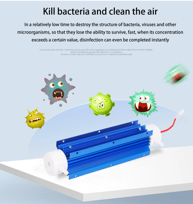 10 جرام عالية التردد مولد المياه الأوزون تنقية المياه أنبوب التفريغ أنبوب الأوزون لتنقية الهواء مصنع دروبشيبينغ
