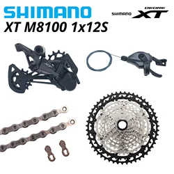 Shimano Deore XT M8100 1X12 Speed Groupset for MTB Mountain Bike Shift Lever Chain Rear Derailleur Cassette Set 12V 45T 10-51T