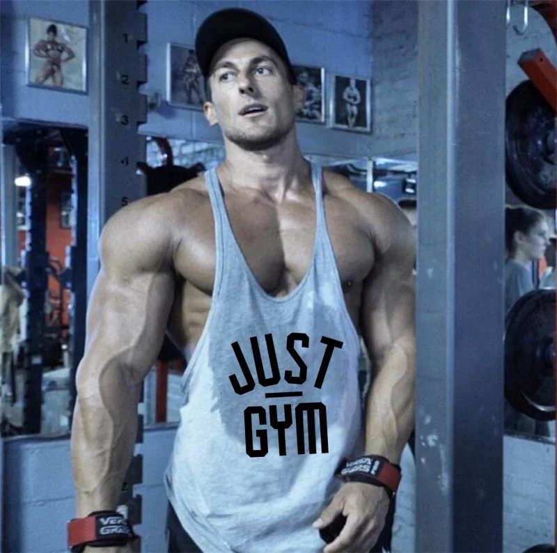 Fitness Mens Gym Stringer Tank Top Bodybuilding Clothing Cotton Y back Sleeveless Shirt Sporting Singlets Muscle Vest