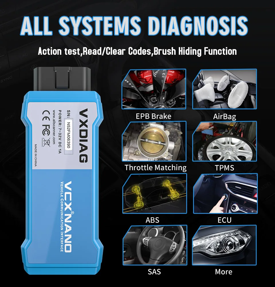 VXDIAG VCX NANO for Toyota TIS for Lexus Car Diagnostic Tool NX400
