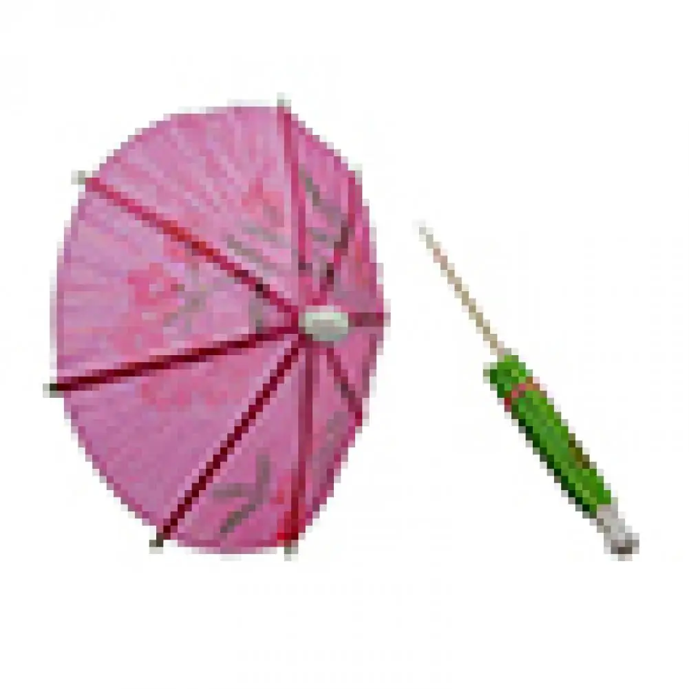 50Pcs Paper Wood Cocktail Parasols Mini Umbrellas Drinks Picks Wedding Party Sticks Decoration Toothpick Glass Wine Cup Ring