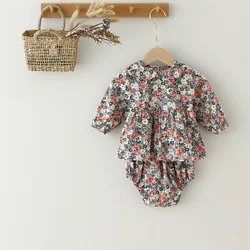 2 Pcs Baby Girl Clothes Set Floral Dress Bloomer Newborn Girl Clothing Toddler Girl Clothes Girl Outfits Infant New Born Clothes