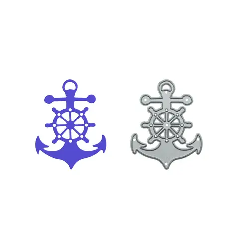 Mini Size Ship Rudder Anchor Pattern Metal Cutting Die Cutter DIY Card Scrapbooking Album Clipart Diary Book Decorating