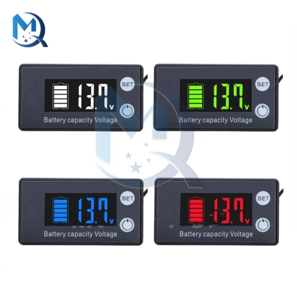 DC7-70V Voltmeter Battery Capacity Tester Level Indicator 2-wire Digital Display Voltmeter Lithium Battery Charge Meter