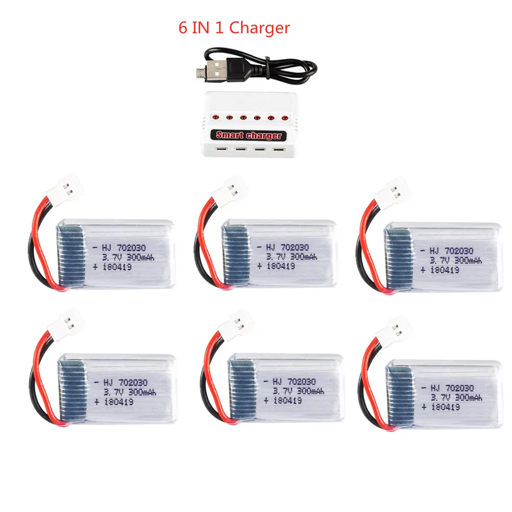 3.7V 300mAh 702030 lipo Battery + Charger Set For Syma X11 E55 FQ777 FQ17W F180 FY530 U816 U816A U830 X100 H107 S39-1 HD-1306