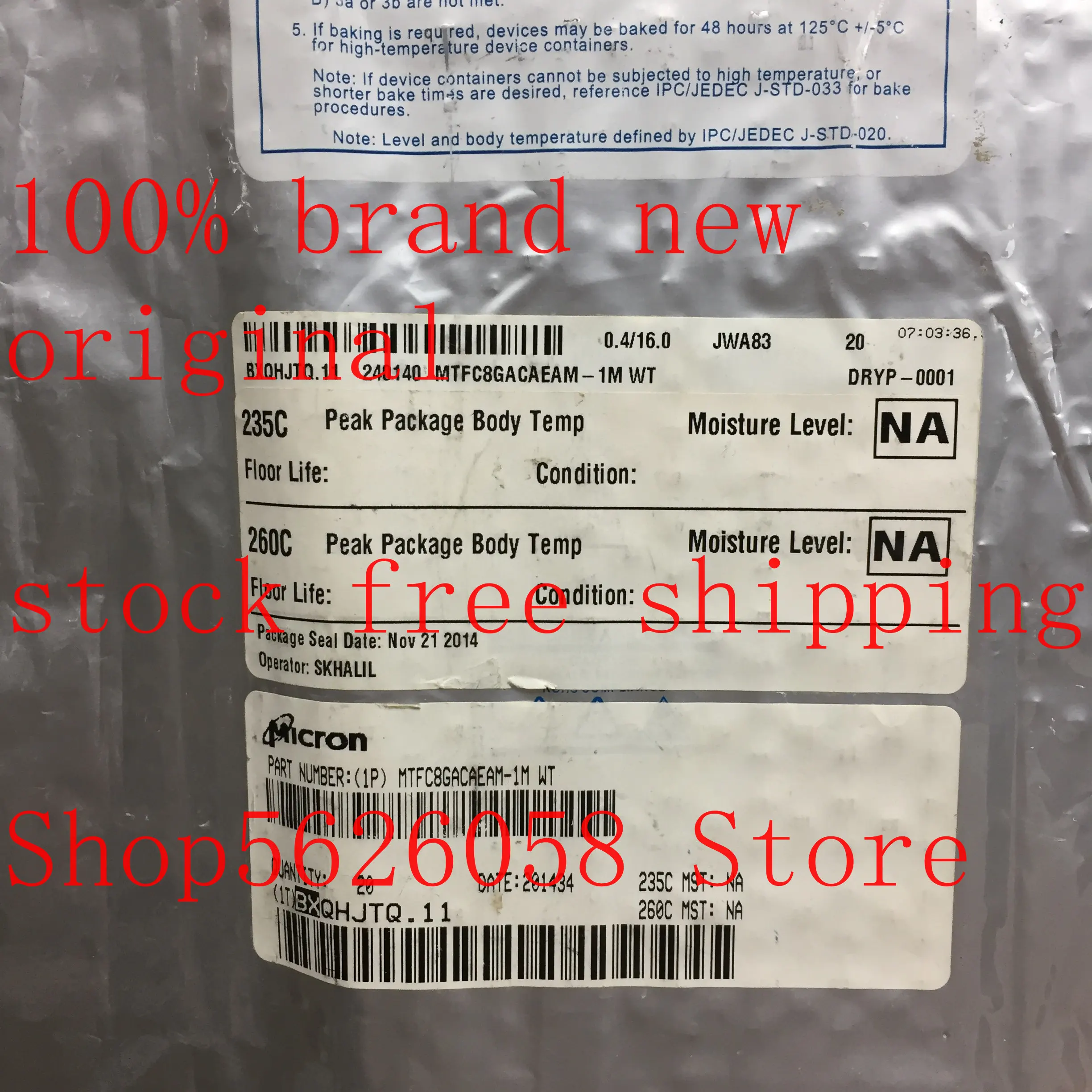 1PCS/LOT MTFC8GACAEAM-1M WT JWA83 MT41K256M16TW-107 D9SHG BGA 100% new original