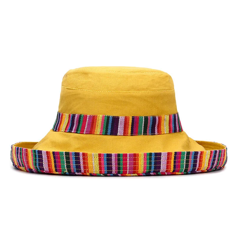 Sombreros de sol Unisex para mujer, sombrero de cubo de doble cara, de Color puro Sombrero de Panamá, sombrero de pescador al aire libre, gorra de