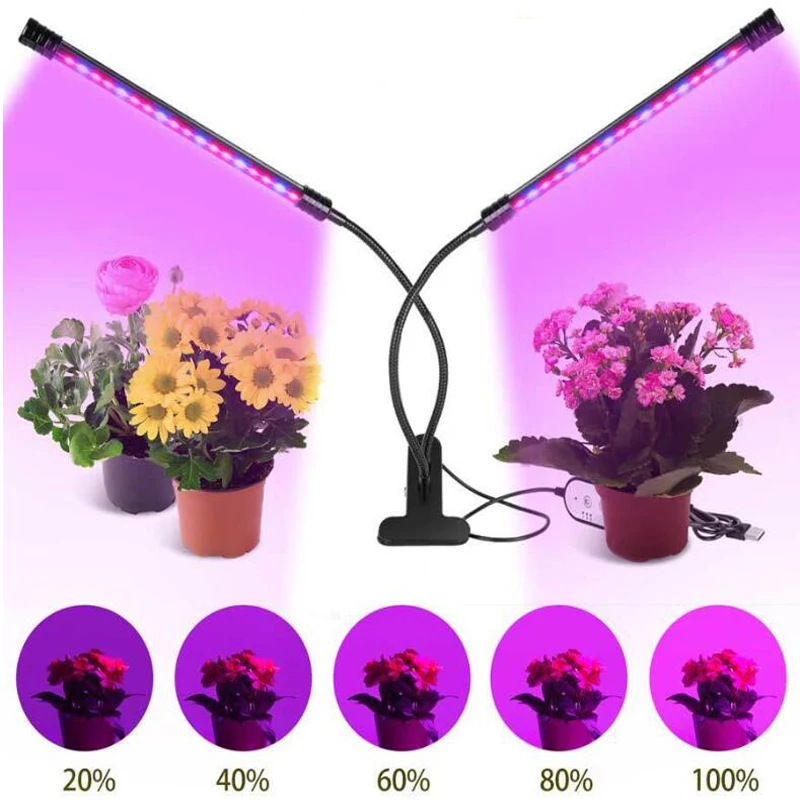 Full Spectrum Phytolamp DC 5V USB LED Grow Light Desktop Clip Phyto Lamps for Indoor Plants Flowers Seedling Grow Tent Fitolampy