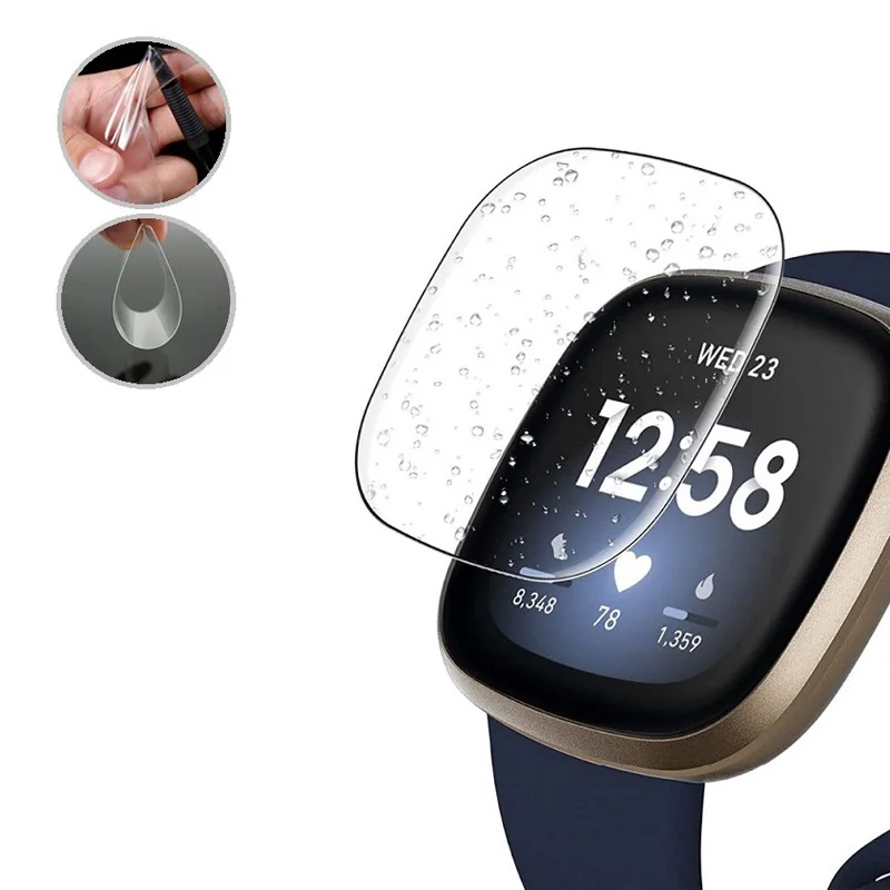 Weiche TPU Für Fitbit Versa 2 3 Screen Protector Max Reichweite Blase-Freies Anti-Scratch Flexible TPU Film für Fitbit Versa 2