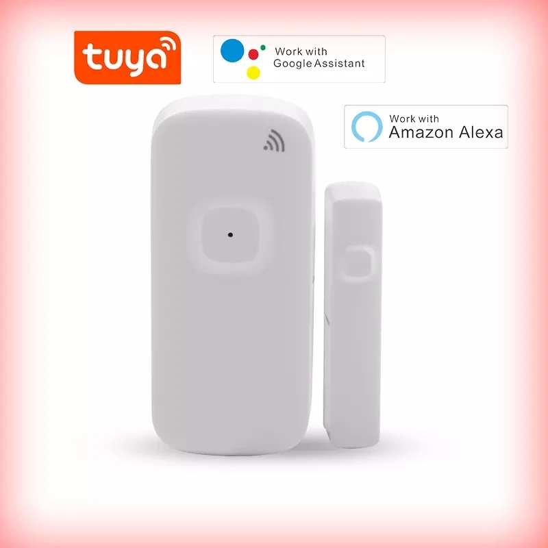 Tuya Door sensor with battery recharge port wireless Magnetic window detector Magnet switch open alarm smart life AlexaGoogle