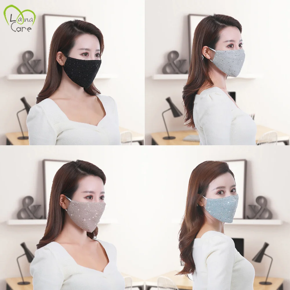 1PCS Fashion Summer Mask Blingbling Personality Sexy Cotton Mask 4 Colors