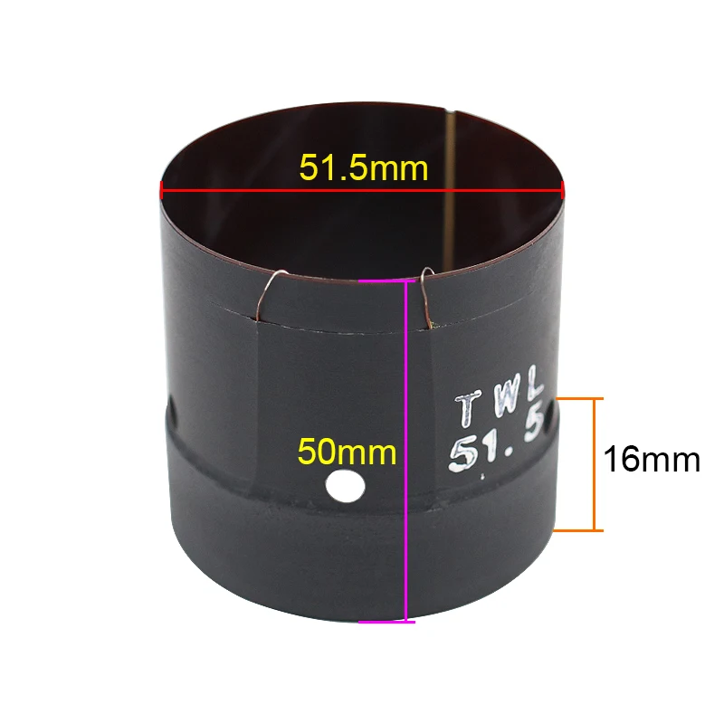 Glassfiber Coil 51.5mm Bass Voice Coil 6-8OHM Copper Wire Woofer For Bass Speaker Accessorie 350W-450W 2 Layers 2pcs