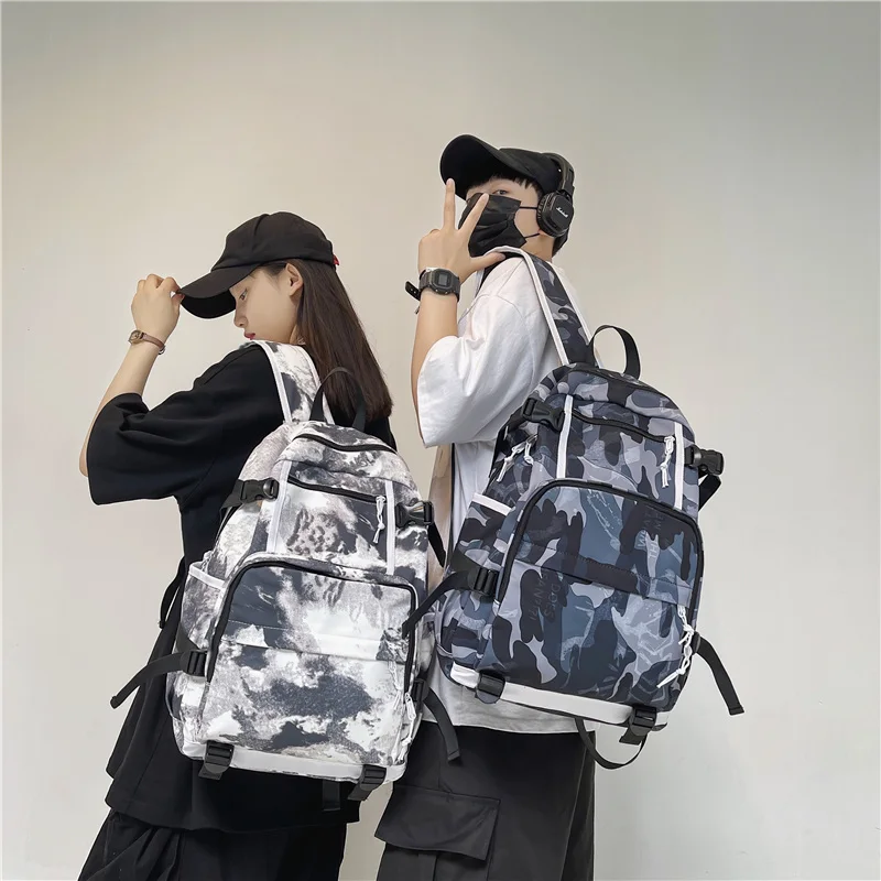 Harajuku Girl Male School Bag Female Graffiti Print Men Backpack Women Book Boy Bag Nylon Ladies Fashion Laptop Backpack Student