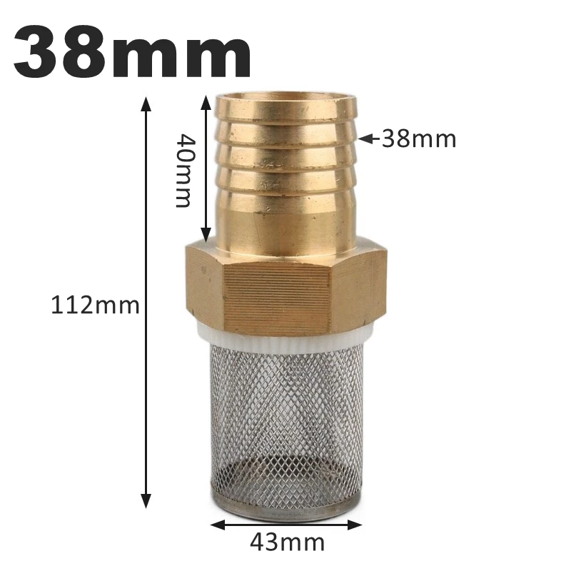 1pc 32 38mm Tube Water Filter Strainer Sprayer Car Wash Pump Filter Graden Irrigation Hose Net Stainless Steel Mesh Filter