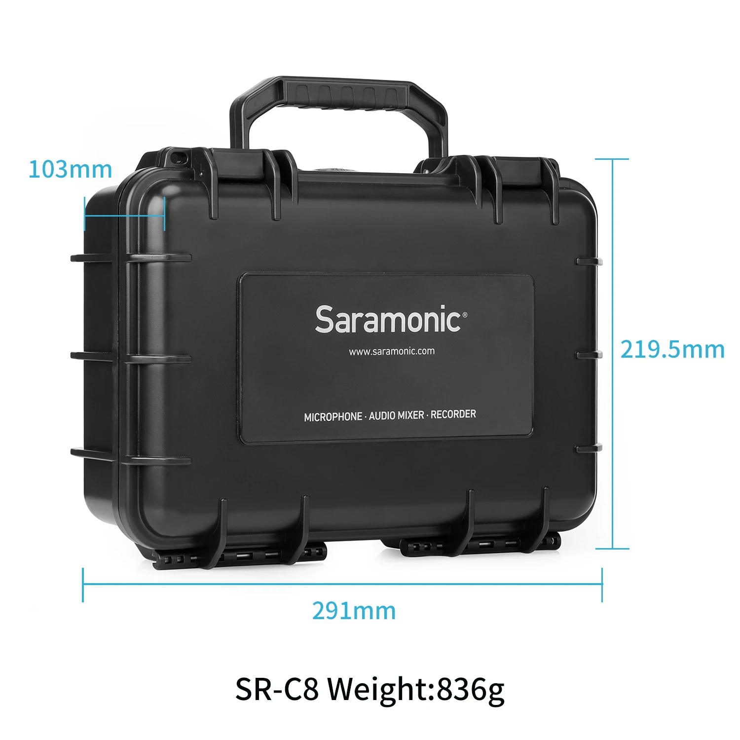 Saramonic SR-C8 Watertight and Dustroof Carry-on Case for Uwmic9s Soundbird V6 SmartMixer 4C SR-VRMIC SR-WM2100