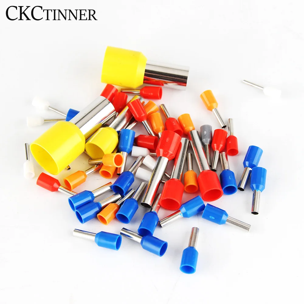 1000pcs/lot Insulated Ferrules Terminal Block Cord End Wire Connector Electrical Crimp Terminator Wire For 6mm E0508 E2508 E6012