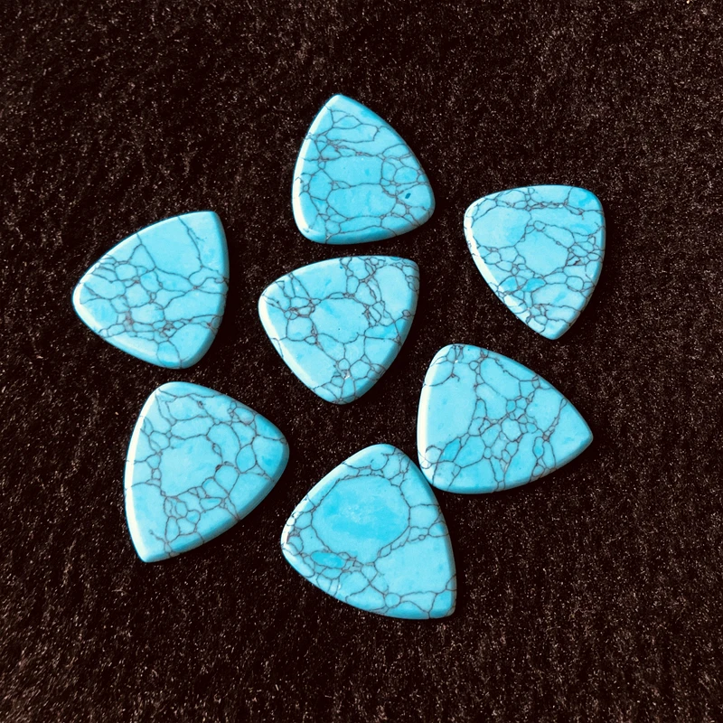 Wholesale 1pcs Stab Turquoises Magnesite Beads Guitar Pick,Stone Crystal Guitar Pick,