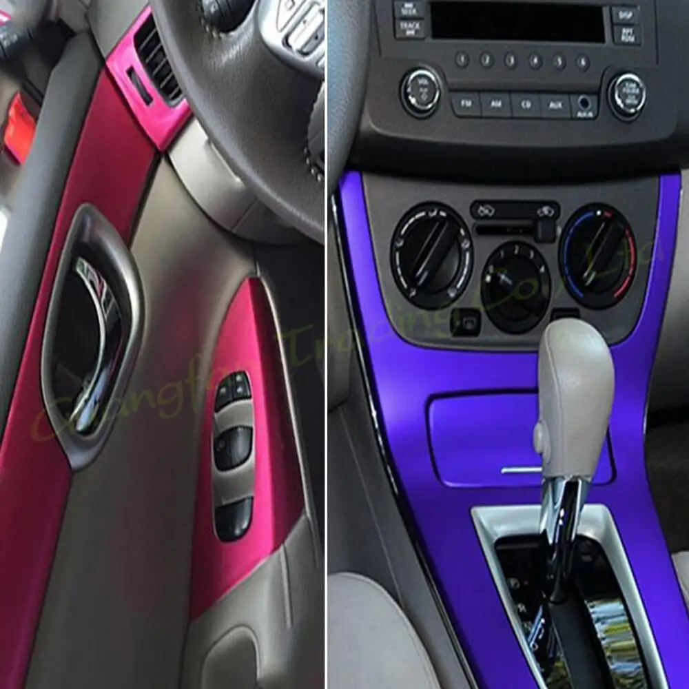 

3D/5D Carbon Fiber Car-styling Interior Cover Console Color Stickers Decals Parts Accessories For Nissan Sentra Sylphy 2012-2015