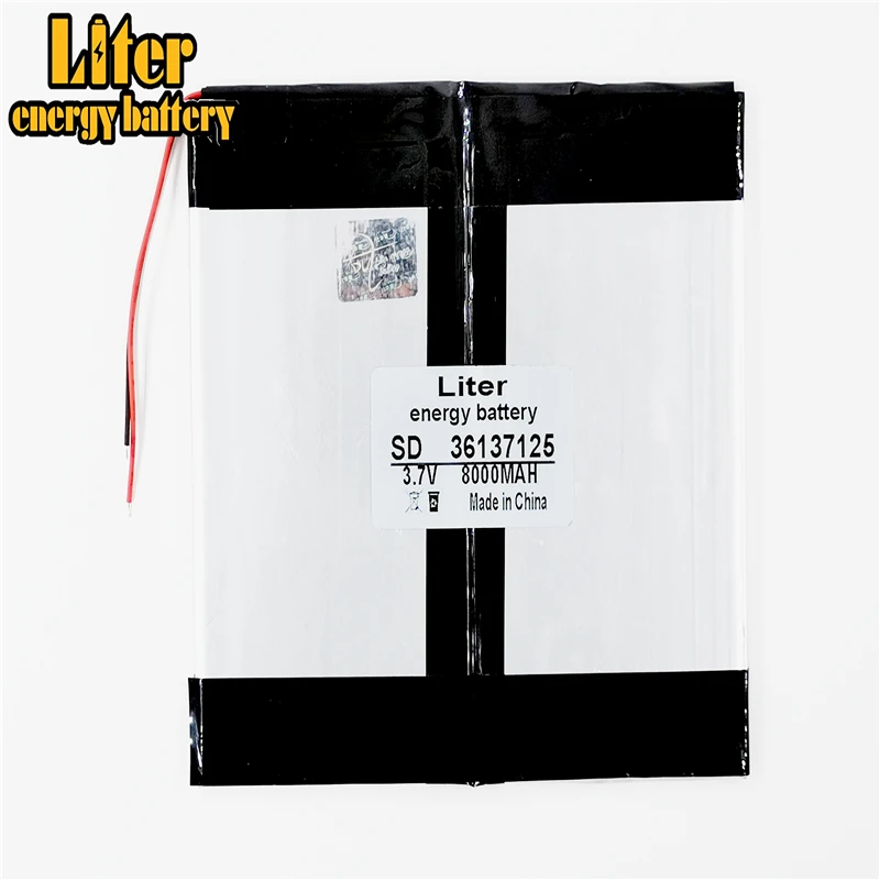 36137125 3.7V 8000mAH SD 35125135 (polymer lithium ion / Li-ion battery ) for tablet pc;power bank;