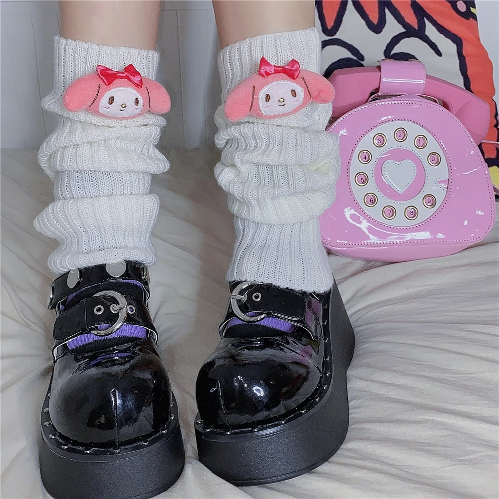 Y2K Punk Solid Cool Knit Long Socks Girls Outdoor Knee High Elastic Leg Warmers 2000s Lady Warm Gothic Hip-hop Rock Sock