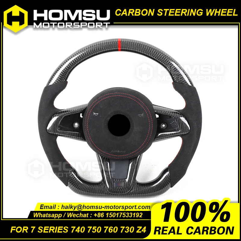 

Custom alcantar Forged carbon fiber LED steering wheel For bm w i8 i3 Forged carbon fiber steering wheel