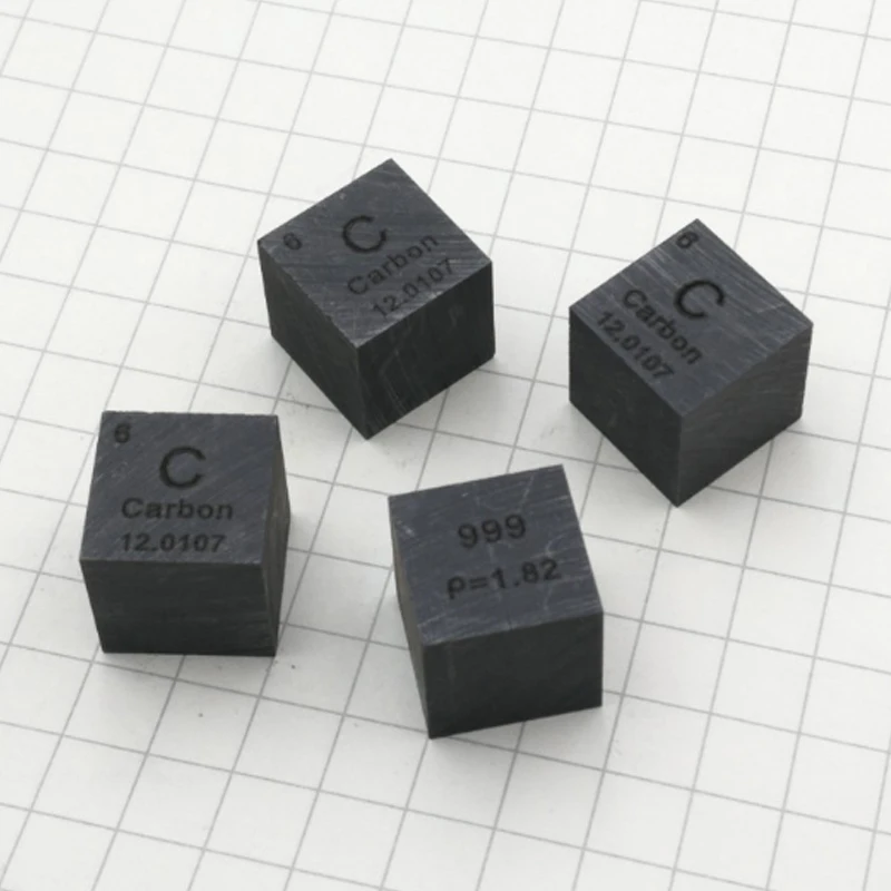 High Purity Carbon Block Carbon Metal Periodic Table Cube C Cube Hobby Display Collection 10*10*10mm