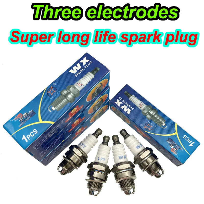 1 2 PCS 3 electrode Spark Plug L7T for BM6A BMR6A WS6E WS7E BPMR6A WS7F CJ7Y W20MU L7TC BPMR7A 2-stroke chain saw field mower