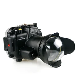 Seafrogs 40m130ft Waterproof Box Underwater Housing Camera Diving Case for Canon 70D 18-55mm Lens Bag Case Cover gift red filter