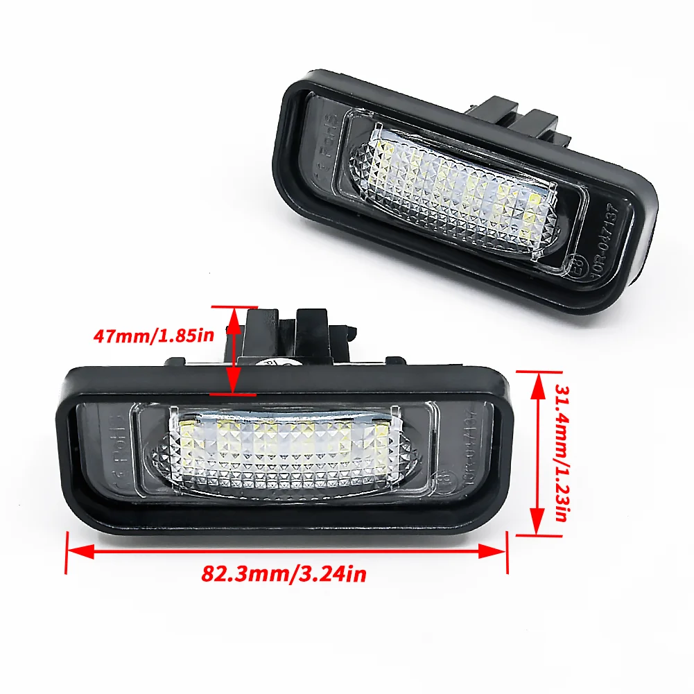 Led Licence Light For Mercedes Benz W220 DC 12V 18 SMD-3528 Car Number LED Lamp For Benz W220 99-05 Car License Plate Light