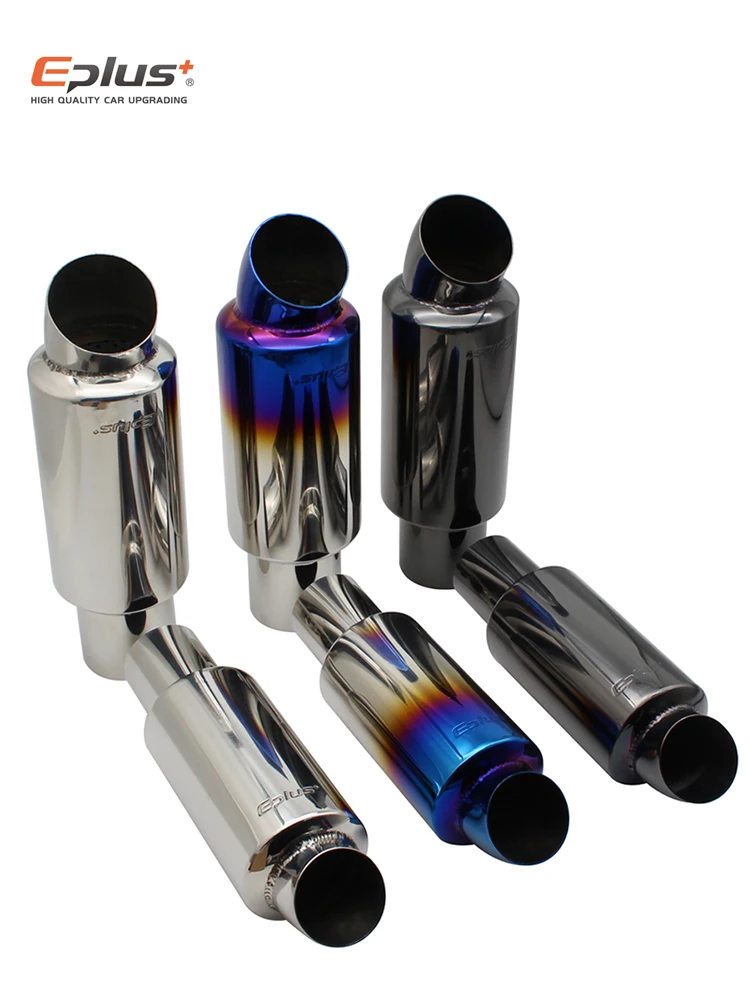 EPLUS Universele Hoogwaardige Rvs Auto & Motor Uitlaatsysteem Uitlaat Uitlaat Tip 51mm 63mm 76mm - afbeelding 2