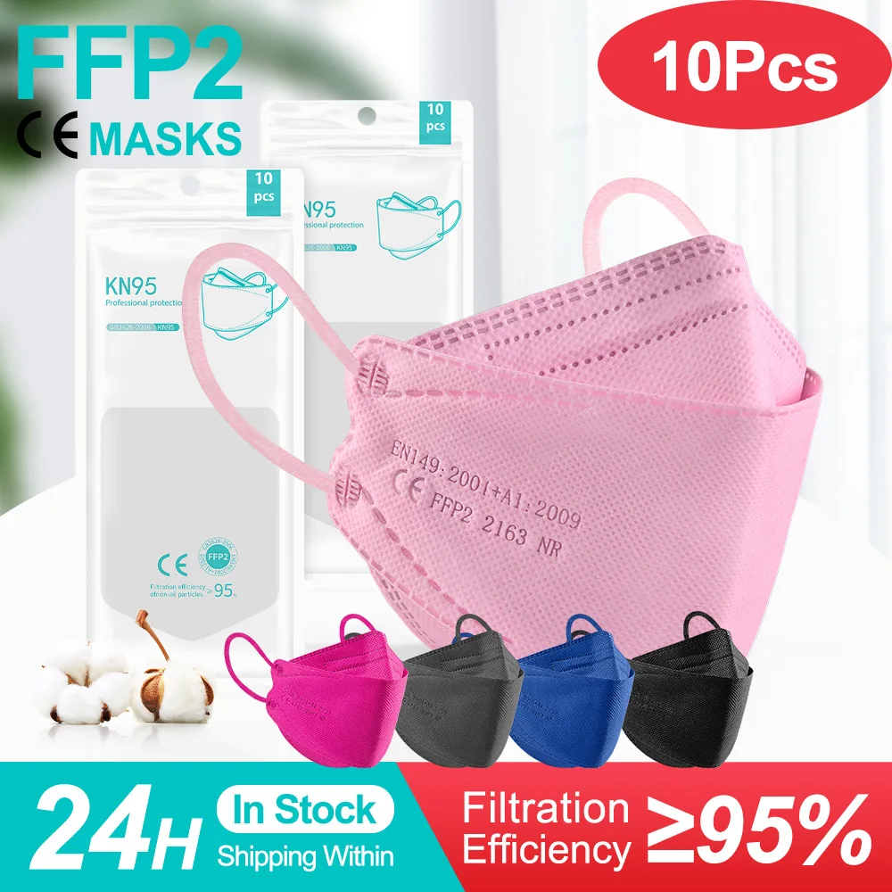 KN95 Respirador FFP2 Máscara Facial, Respirador, CE Aprovado, Respirador, Mascarillas, Novo, Rosa