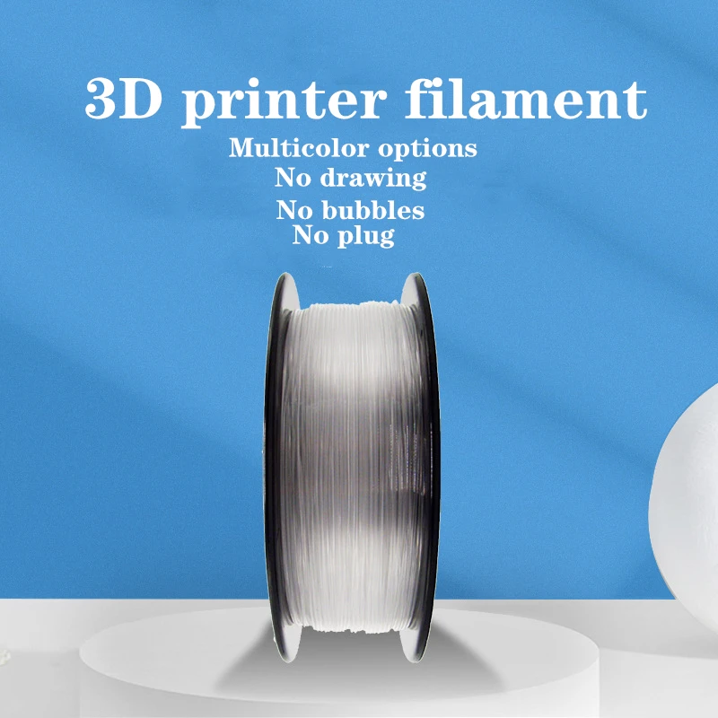 

Petg Filament 3D Printing1KG 1.75mm Glass Fibre T-Glass Very Transparent Transparency Good Gloss Strong Toughness Printer BEST