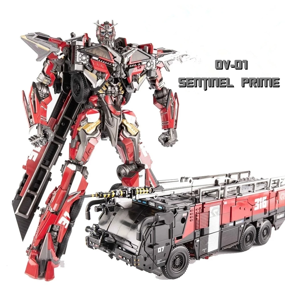 Transformation Masterpiece OV-01 Ov01 Sentinel Prime Fire Truck Oversize Alloy Part Movie KO SS61 Action Figure Robot Gifts Toys