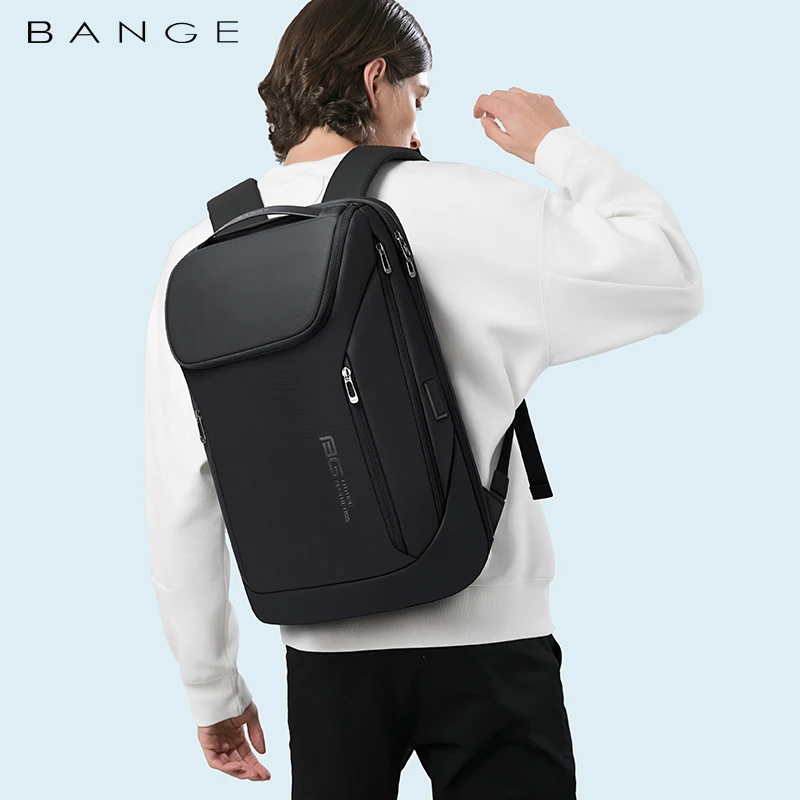 Bange-男性と女性のための多目的ラップトップバックパック,15.6インチの防水ラップトップケース,USB充電,耐衝撃性,ビジネスブリーフ