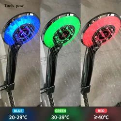 Cabezal de ducha LED con Control Digital de temperatura, rociador de ducha con 3 modos de pulverización, filtro de ahorro de agua con luz LED, ahorro de Ducha