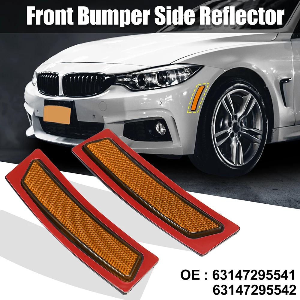 X Autohaux 1Pair Front Bumper Reflector Side Marker 63147295541 63147295542 for BMW F30 F31 LCI 3 Series 320i M Sport 2016-2018