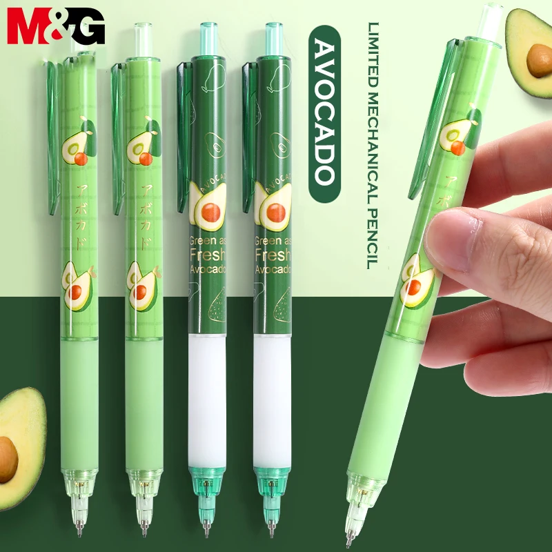 M&G Avocado Mechanical Pencil 0.5mm Press Automatic Mechanical Pencil Drawing Stationery