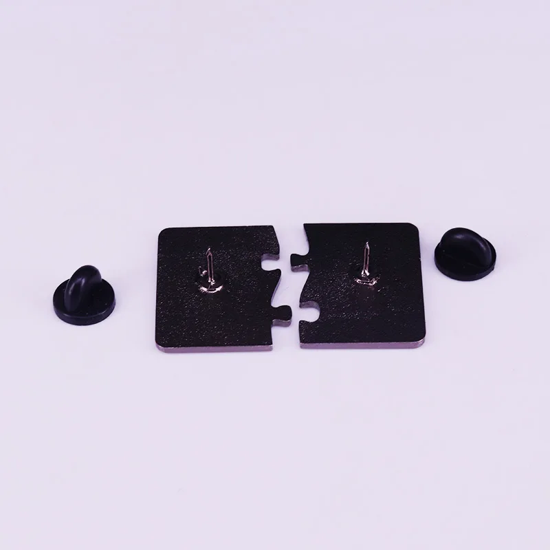 Jerry expresses his love to Dorothy enamel pin set-a pair lovely interlocking quote brooch