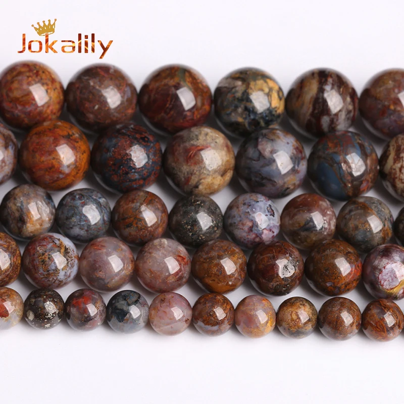Natural Red Pietersite Stone Beads For Jewelry Making Round Loose Beads DIY Bracelet Necklace Accessories 4 6 8 10 12mm 15