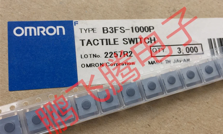 10PCS/lot Original Japan   B3FS-1000P touch switch 6*6*3.1 SMD 4-pin button