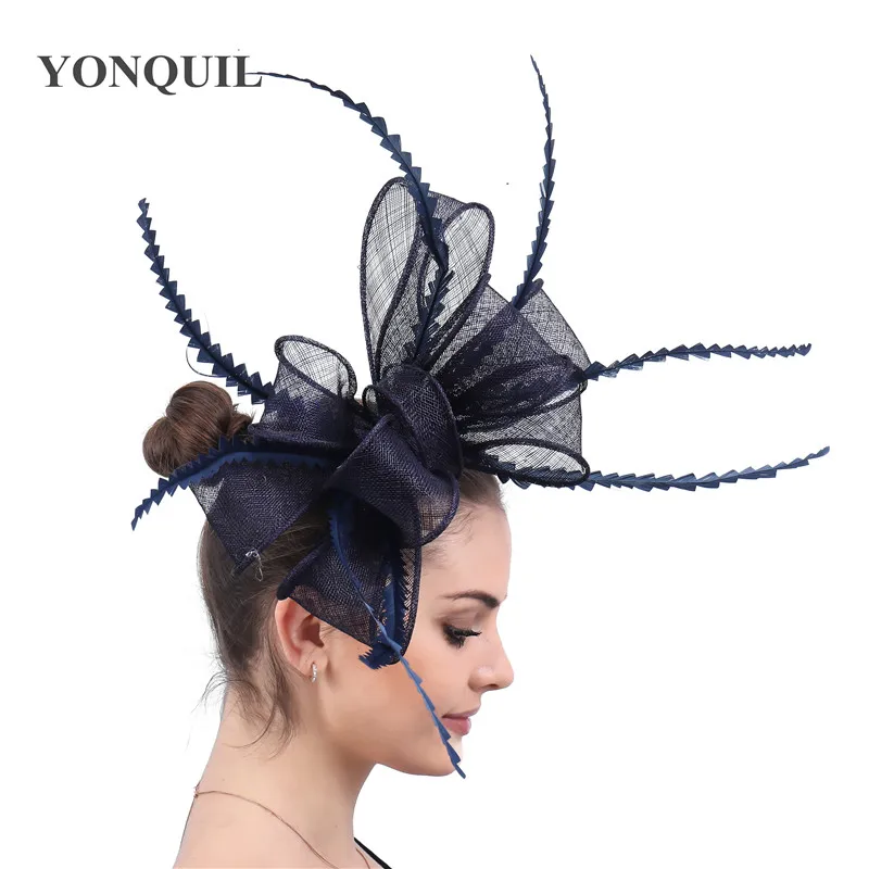 Green Fascinator For Women Elegant Wedding Hats Church Headwear Fashion Bowknot Flower Headdress Party Tea Evening Pillbox Hat